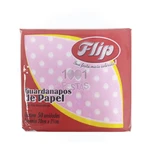 Guardanapo 20cm X 21cm 50 Unid Rosa Claro Poá Branco Flip