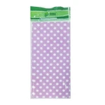 Toalha Plástica Lilás Poá Branco 70cm X 70cm C 10 Unid Dani