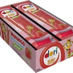 Bala Regaliz Pocket 12x15g Tubo Recheado Morango Ácido Dori