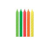 Vela Palito Espiral Neon C 10 Unid Silver Festas