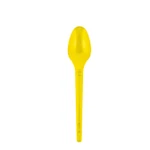 Colher Sobremesa Amarelo 50 Unid Strawplast