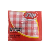 Guardanapo 20cm X 21cm 50 Unid Vermelho Xadrez Flip