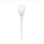 Garfo Sobremesa Branco 50 Unid Strawplast
