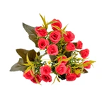 Buquê de Mini Rosas Marsala 29cm