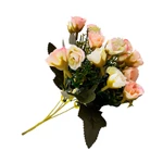 Buquê Mini Rosa Creme Outono 29cm