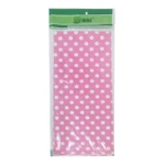 Toalha Plástica Rosa Poá Branco 70cm X 70cm C 10 Unid Dani