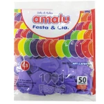 Balão Lilás N6,5 50 Unid Amalu