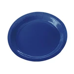 Prato de Papel Azul Escuro 18cm 10 Unid Silver Plastic