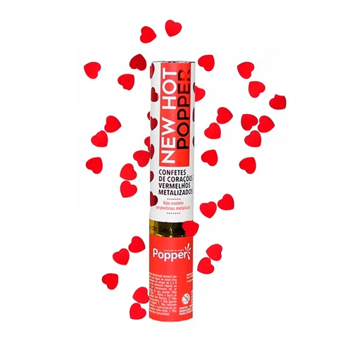 Lança Confete Hot Coração 30cm Popper