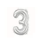 Balão Metalizado 3 Prata N.16